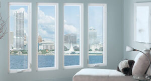 Home interior with 5000 series vinyl casement windows