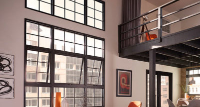 Home interior with MIRA Series windows featuring aluminum-clad awning windows