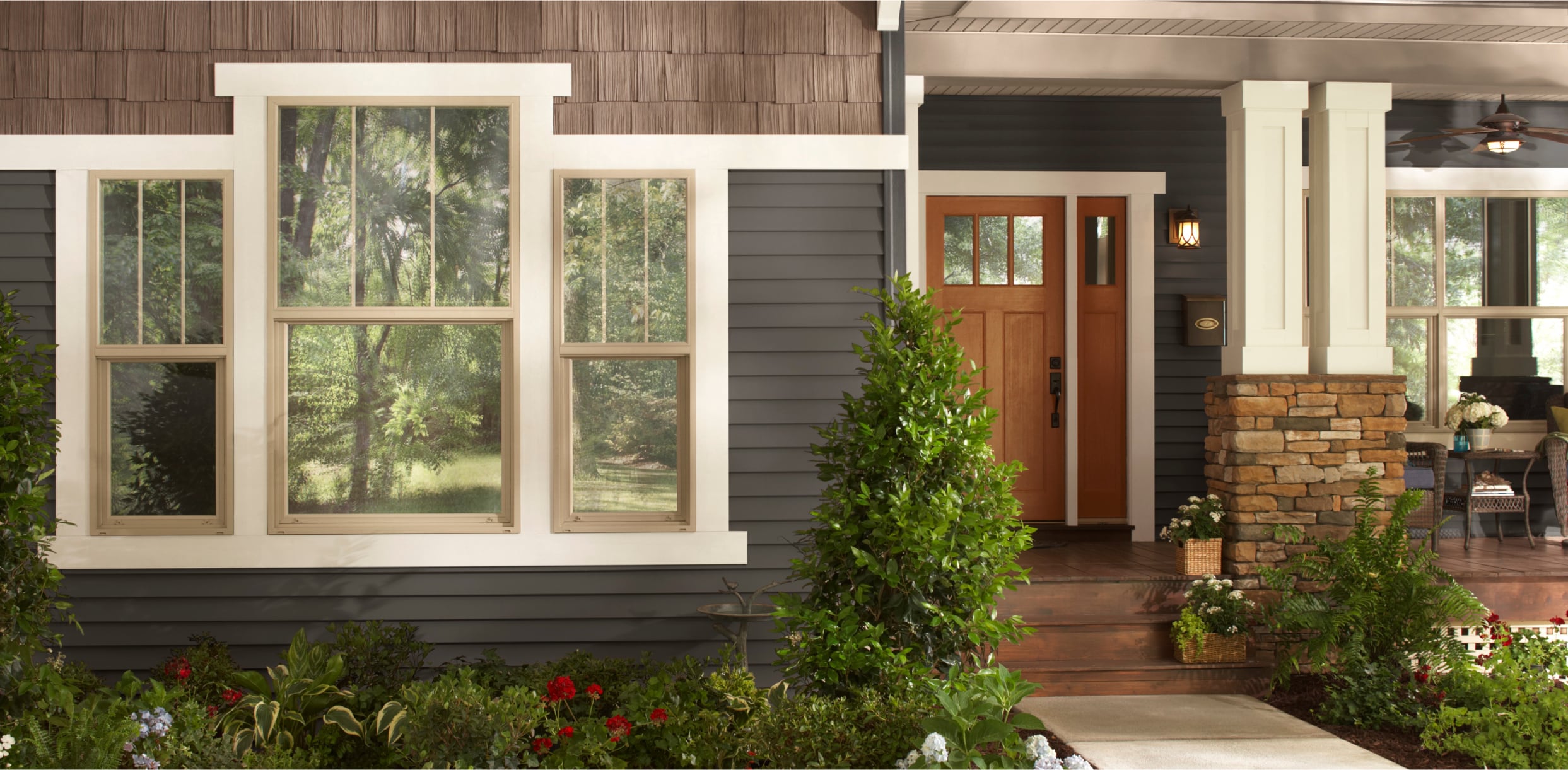 PGW_Exterior_FrontProfile_WestProSeries200_DoubleHungWindow_Beige_IdeasInspiration_Module_2_1243x610_p212 Exterior Signature Antique Bronze MIRA Double Hung Windows with Grilles