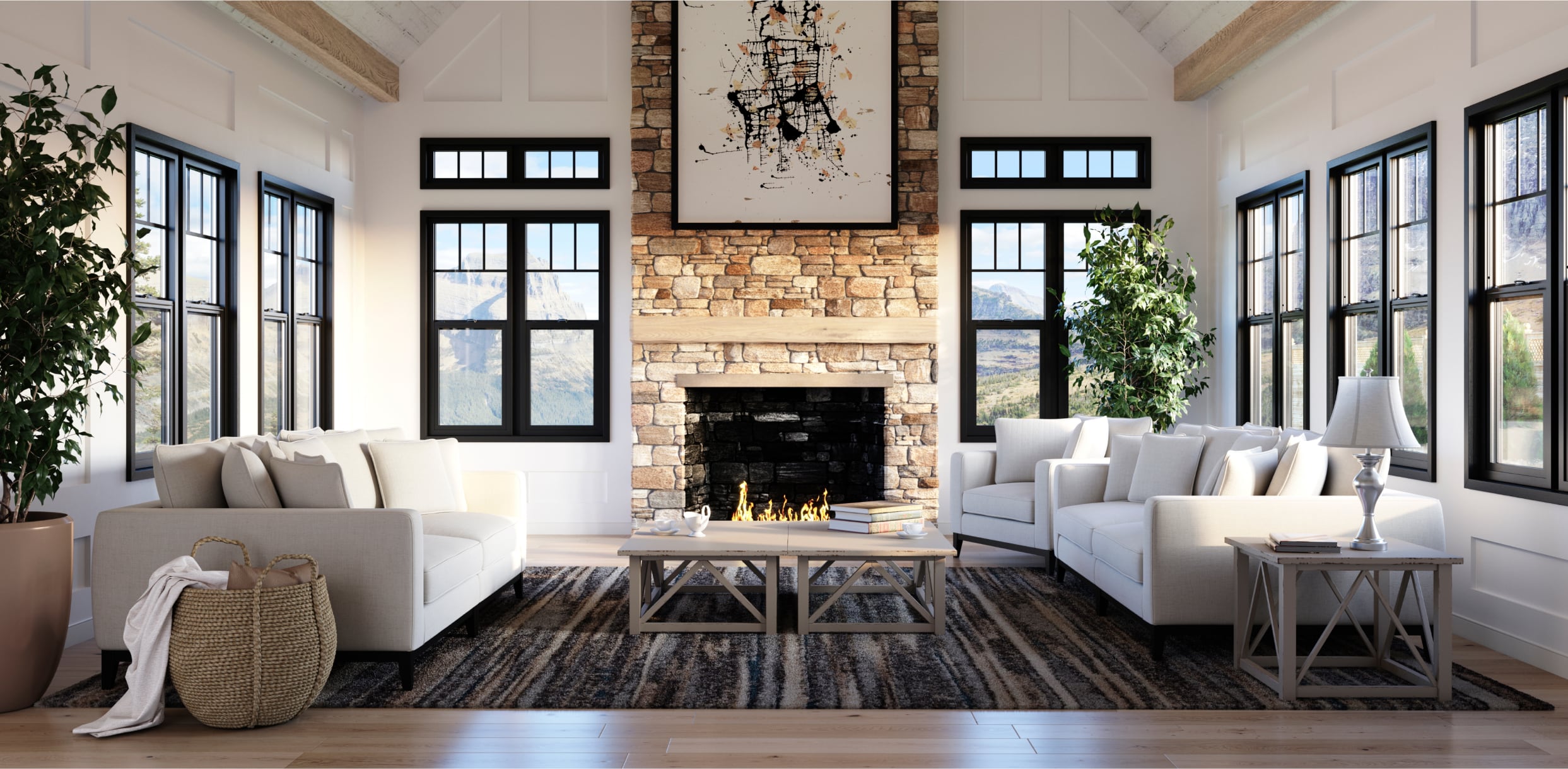 PGW_Interior_FamilyRoom_ProSeries200_SingleHungWindow_Black_IdeasInspiration_Module_1_1243x610_p211 Interior Black West Pro Series Single Hung Windows with Grilles