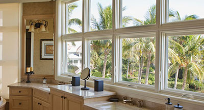 Home interior with West pro Series 700 windows featuring awning window style