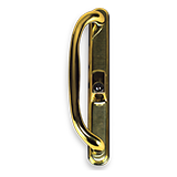 a close-up of a door handle